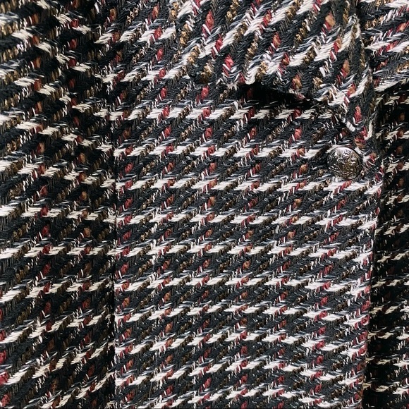 Women Coldwater Creek. Jacket. Black/White/Burgundy. Sz 20/22. - Picture 7 of 15